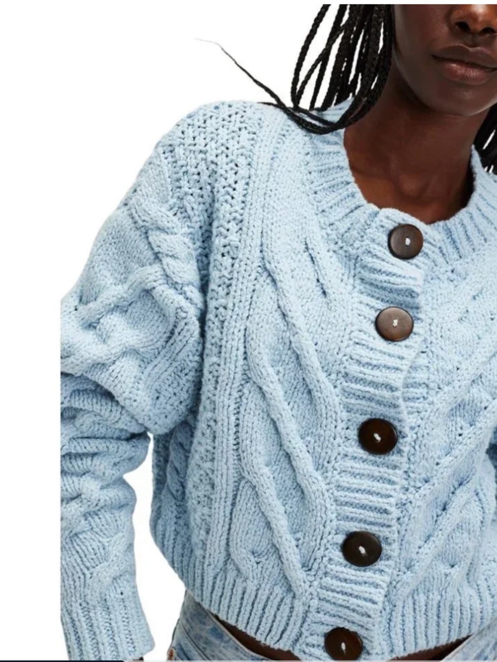 Free People Bonfire Cable Knit cardigan